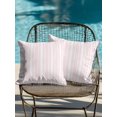 thumbnail image 3 of Outdoor Pillows Waterproof, Pink Botanical Throw Pillows with Inserts Included, Modern Farmhouse Striped Indoor Outdoor Decorative Lumbar Pillow for Bed/Couch/Patio 18"x18", 2Pcs, 3 of 8