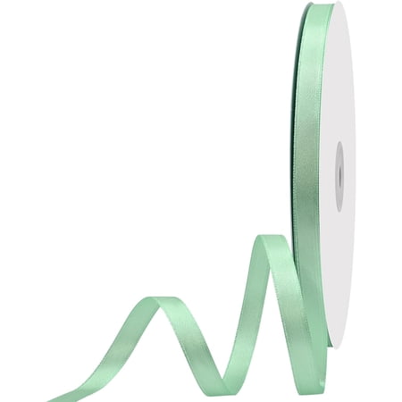 3/8 inch Wide 100 Yards Double Face Sage Green Satin Ribbon Fabric Ribbon for Gift Wrapping Very Suitable for Weddings Decoration Bouquet Balloons Arts Craft Sewing Hair Bow Invitation