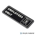 thumbnail image 3 of Uxcell Solo Empleado Señal 9"x3" Etiqueta Adhesiva para Información de Puerta para Oficina Tienda Negocio, Negro, 3 of 7