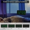 thumbnail image 3 of Battery Operated Digital Clock, Alarm Clock for Bedrooms - Cordless Large Big Numbers 4 Dimmers for Seniors, Adjustable Volume Loud Alarm Clock for Heavy Sleepers Adults (Green Digits), 3 of 7