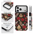 thumbnail image 5 of Wallet Case For Apple iPhone Air / 17 Pro / 17 Pro Max Series with Card Holder, PU Leather Kickstand Card Slots Screen Protector Included For iPhone 17 Series, Playing Cards And Roses, 5 of 8