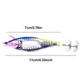 thumbnail image 3 of Señuelo Pesca Luminoso Anzuelos Calamar Anzuelo Artificial Cebos Jigging () Azul, 3 of 3