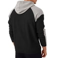 thumbnail image 3 of Men’s Sweatshirts Long Sleeve Pullover Patchwork Plaid Hoodie Casual Top, 3 of 5