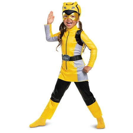Girl's Yellow Ranger Muscle Halloween Costume - Beast Morphers