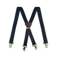 thumbnail image 6 of segolike Men Suspenders Elastic Wide Suspenders Simple with 4 Swivel Hook Clips Braces x Type for Cosplay Dance Costume Jeans Holidays Black, 6 of 8