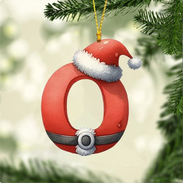 Adornos navideños, 26 letras, decoración para árbol de Navidad, colgante, adornos para árbol de Navidad, adornos navideños, decoración navideña, decoración colgante para árbol de Navidad, colgante con
