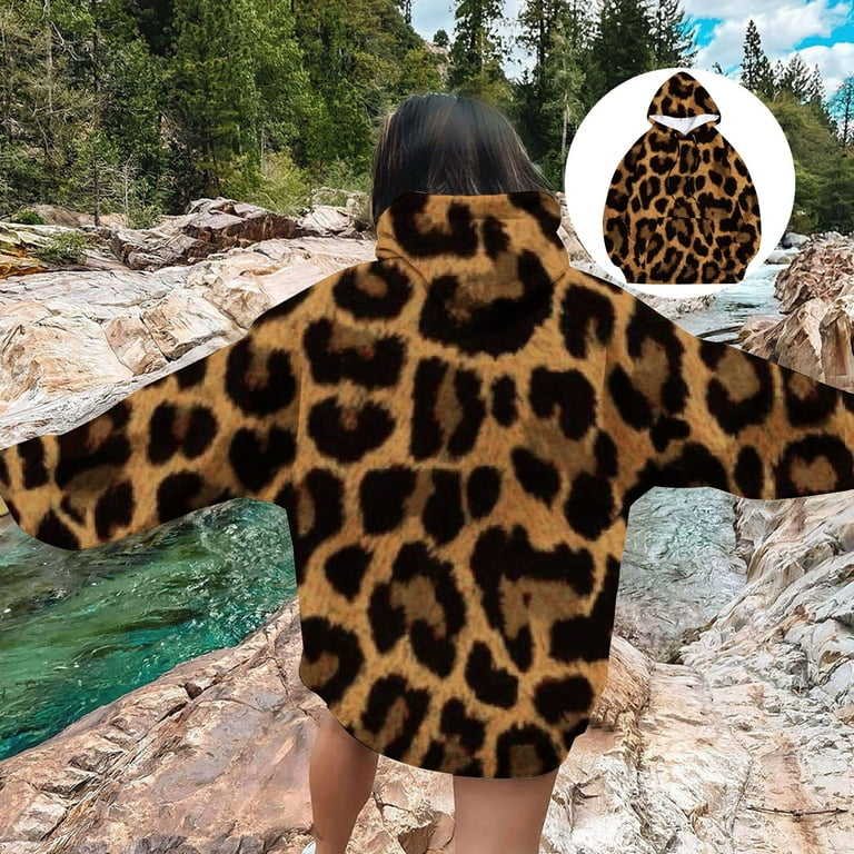 Leopard hoodie women's store