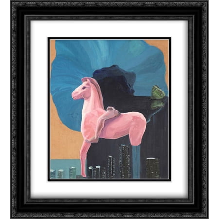 Encounter the Time 1 2x Matted 20x22 Black Ornate Framed Art Print by Shinja, Park