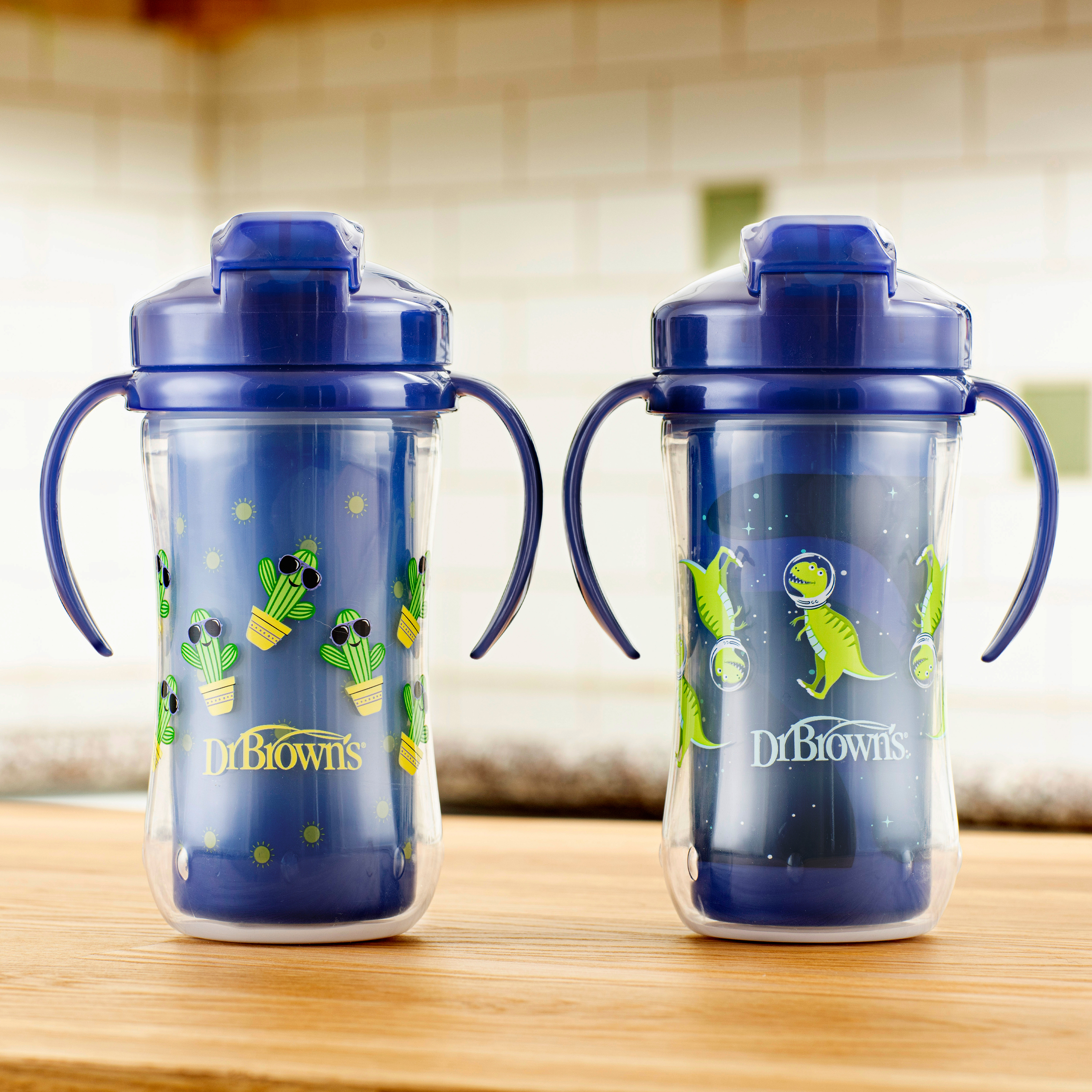 Dr. Brown's Milestones Insulated Sippy Cup with Straw, Blue, 10oz, 2-Pack photo 5