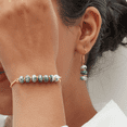thumbnail image 2 of Gempires Mossagate Bolo Beads Bracelet for Women and Teens, 8 inch Adjustable Fashion Jewelry, 2 of 6