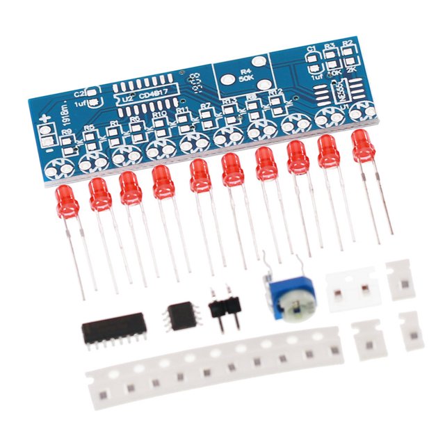 Kit De Luces Intermitentes Led De Bricolaje Ne555 Cd4017 Kit De Bricolaje De Luz Intermitente Led Smd Suite De Práctica De Soldadura 2.5-14.5V Likrtyny Para estrenar