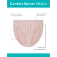 thumbnail image 6 of Vanity Fair Radiant Collection Women's Comfort Stretch Hi-Cut Panties, 3 Pack, Sizes S-5XL, 6 of 7