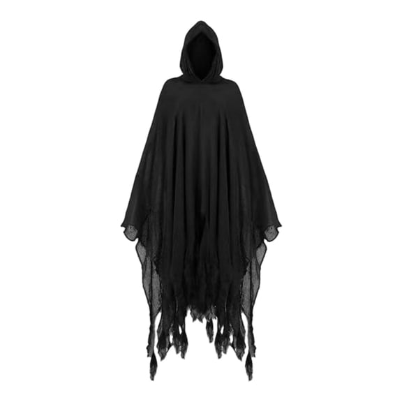 Likimi Halloween Costumes For Adults Dress Up Solid Color Hooded Stage Show Cosplay Tops Performance Comfort Cosplay Costume One Size