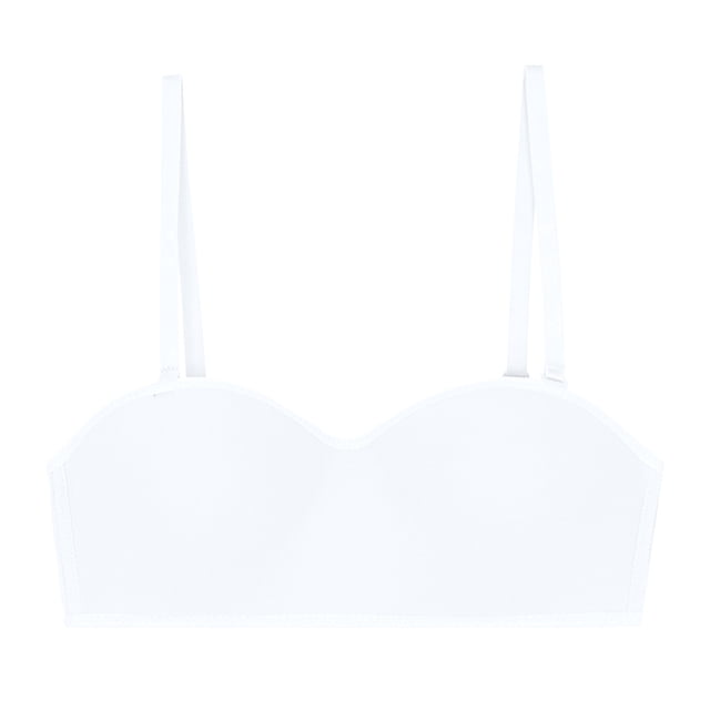 RKSTN Bras for Women Traceless Comfortable No Steel Ring Removable shoulder strap Convertible Bras Solid Color Breathable Gathering Push up Strapless Bras