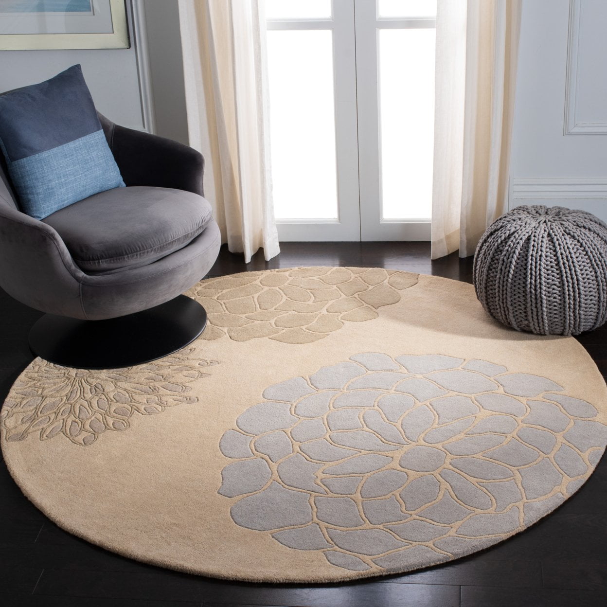 SAFAVIEH Soho Brisbane Floral Wool Runner Rug, Beige/Multi, 2'6" x 8'