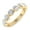Yellow Gold, variant on Chester - Floating Diamond Semi Eternity Band