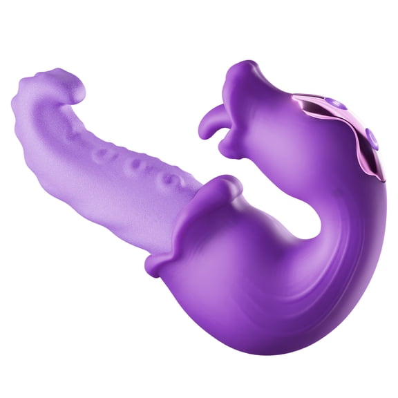 KERERO G-Spot Vibrator Rose Sex Toy with 10 Licking & Vibration Modes, Thrusting Dildo Women Sex Toys for Women Pleasure,Vibrator and Adult Sex Toys for Women