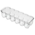 thumbnail image 7 of mDesign Plastic Egg Storage Tray Holder for Refrigerator, 12 Eggs - Clear, 7 of 7