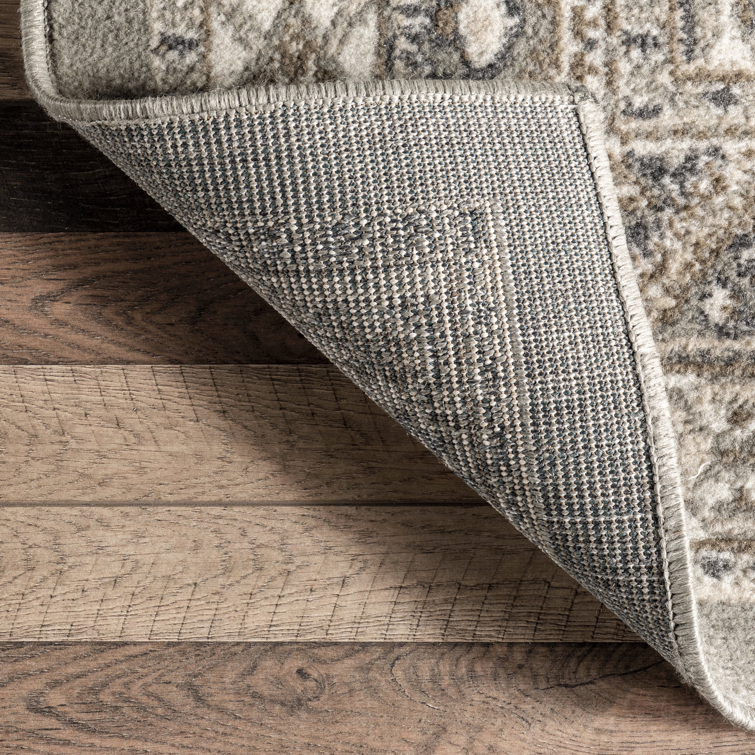 nuLOOM Becca Traditional Tiled Taupe 11' x 14' 6" Transitional Area Rug