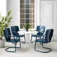thumbnail image 3 of Crosley Furniture Ridgeland 5 Piece Metal Outdoor Dining Set in Navy Gloss, 3 of 13
