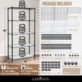 thumbnail image 2 of CAPHAUS NSF Commercial Grade Heavy Duty Wire Shelving w/ Wheels, Leveling Feet & Liners, Storage Metal Shelf, Garage Shelving Storage, Utility Wire Rack Storage Shelves, w/ Liner, 30 x 14 x 64 5-Tier, 2 of 8