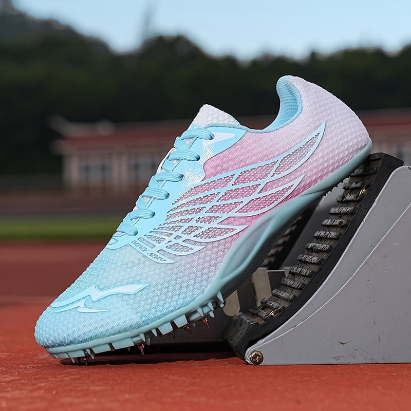 Women Track Spike Shoe for Men Professional Field and Track Shoes Breathable Running High Jump Racing Shoes