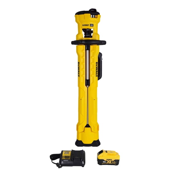 DeWalt DCL079R1 20V Max Cordless Lithium-Ion 3000 Lumens Tripod Light Kit with 6 Ah Battery & Charger
