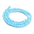 thumbnail image 2 of Opaque Glass Beads Stands AB Color Faceted(32 Facets) Round Light Sky Blue 4.5x4mm Hole: 1mm 87~93pcs/strand 32~33cm, 2 of 4