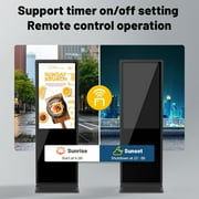 55 Inch Indoor Digital Signage Touchscreen Kiosk Floor Standing Advertising Display LCD Totem Interactive Monitor Android System with Auto Media Player