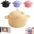 thumbnail image 2 of Microwave Safe Serving Bowl With Lid And Handles For Noodles Rice And Salads Pig Face Design, 2 of 8