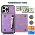 thumbnail image 3 of ELEHOLD Stylish Wallet Case for iPhone 12 Pro Max 6.7inch,Flip Card Slots Diamond Bling Sparkle Design RFID Blocking Detachable Shoulder Strap for Girls Women Purse Case,Purple, 3 of 7