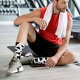 thumbnail image 6 of Men's Cow Spots Print Novelty Athletic Socks Women's Digital Printing Funky Patterned Crew Socks, 6 of 7