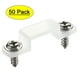 thumbnail image 1 of Soportes de montaje para tira LED Unique Bargains con clips de fijación y tornillos para tira LED de 0.31'' de ancho 3528 2835 Silicona 50 Pcs, 1 of 5