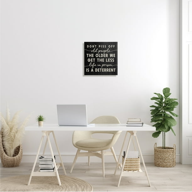 Dont Piss off old People Ornament - Raw Wood Dont Piss off old People Ornament - Raw Wood
