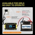 thumbnail image 5 of Chargeur de Batterie Intelligent Portable 8a 12v/24v avec Écran Tactile Lcd Protections Multiples Type de Réparation, 5 of 5