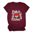 thumbnail image 1 of Pompotops T-Shirt Décontracté à Manches Courtes Imprimé Coloré pour Femmes, 1 of 4