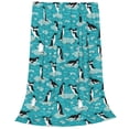 thumbnail image 2 of Fuzoiu Penguins On The Ice In The Sea Print Ultra-Soft Micro Fleece Blanket,All Seasons Flannel Throw, Lightweight Blanket for Bed, Sofa, Couch, Movie Night, Camping, and Travel-60"x50", 2 of 7