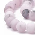 thumbnail image 2 of U8MO 5 Strands Frosted Round Natural Cherry Blossom Jasper Beads DIY Jewelry 10mm, 2 of 3