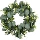 thumbnail image 1 of Corona verde de 13 pulgadas para puerta de entrada, corona de eucalipto, decoración de granja, corona artificial de granja, corona verde de primavera y verano para pared de todas las estacio, 1 of 5