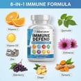 thumbnail image 4 of Clean Nutraceuticals Immune Defense Support Supplement 8 in 1 with Zinc 50mg Quercetin, VIT C 1000mg, Vitamin D3 5000 IU, Elderberry, Ginger - Immunity System Booster for Adults, Vegan - 60 Count, 4 of 9