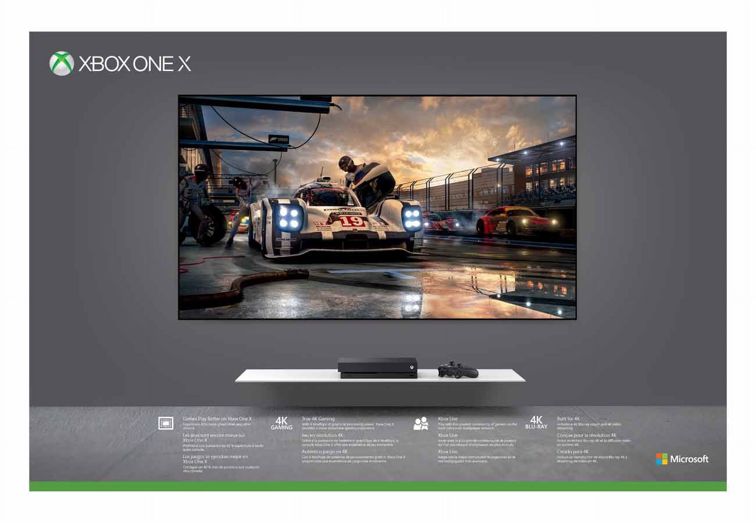 Restored MICROSOFT XBOX ONE X Console With Wireless Controller 1TB BLACK CYV-00001 (Refurbished)