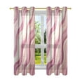 thumbnail image 7 of Yayeee Window Curtains Light Filtering 63"x42" Grommet Panel Pair Home Living Room Decor, Pink Brown Pattern, 7 of 7