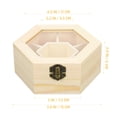 thumbnail image 2 of SHOWERORO Wooden Jewelry Box 1 Pack Unpainted Storage Organizer for Closet 5.9x5.1x2.4 Inches, 2 of 7