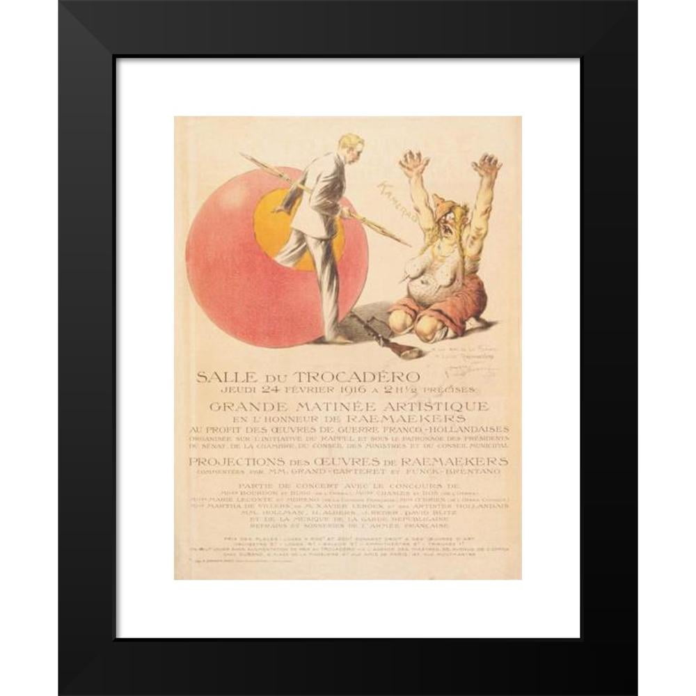 Maurice Louis Henri Neumont 19x24 Black Modern Framed Museum Art Print Titled - Trocadero Room. . . Great Artistic Morning in Honor of Raemaekers (1916)