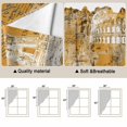 thumbnail image 6 of Orange City Swag Curtain Valance for Window 2 Panels Retro Modern Abstract Orange Architecture Rod Pocket Small Window Swag Valances for Kitchen Bedroom Bathroom 28" W x 36" L, 6 of 9