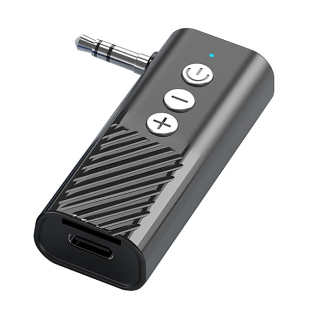Adaptador Receptor Música Transmisor Audio 2 en 1 3 5 Mm Compatible Con Dientes Aux 5.3 Admite TF Tarjeta Llamada Sin Mano para Altavoces Automóvil Azapules Azules