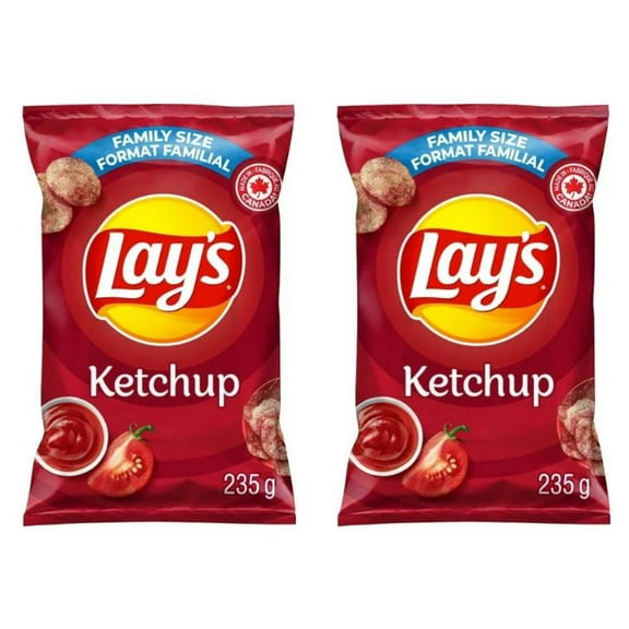 Lay's Ketchup Flavored Potato Chips, 220g (2 Pack)