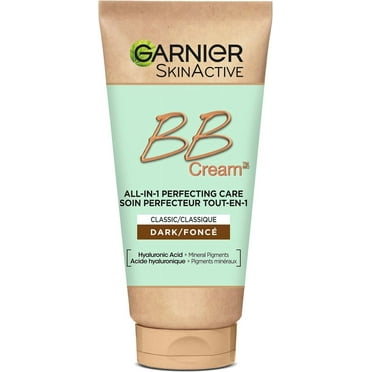 Garnier BB Cream Classic with Hyaluronic Acid   Aloe Vera, 5-in-1 Skin Perfector, SkinActive, Dark - 50ml