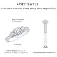 thumbnail image 5 of Rosec Jewels - Lab Created Diamond Ring - Vintage Inspired Engagement Ring - EF-VS Quality, 10K White Gold, US 4.50, 5 of 8