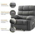 thumbnail image 3 of JONPONY Rocker Recliner Chair, Ergonomic Lounge Chair for Living Room,Small Spaces with Rocking Function,Side Pocket,Gray, 3 of 12